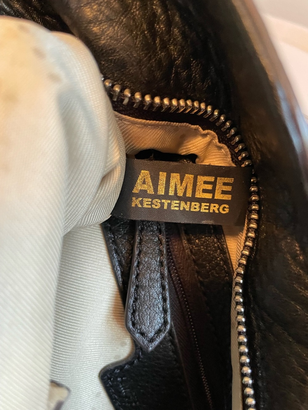 Aimee Kestenberg Black Genuine Leather Road Trip Satchel Bag Purse - Picture 3 of 16